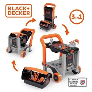 Smoby - Black+Decker - Diable + Boite 3 en 1 pas cher