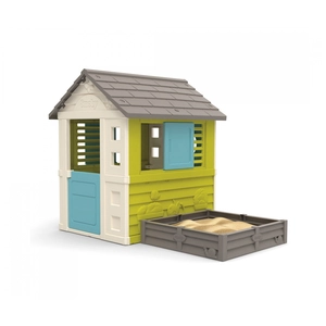 Comparateur de prix : Maison Square avec Bac à sable ou Potager - Smoby - 174x110x127 cm