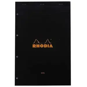 RHODIA BLOC N20P SY NOIR PERFO 80F pas cher