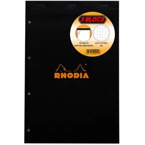 Bloc notes papier A4 Clairefontaine 80 Feuilletes 21 x 31,8 cm Orange et Noir pas cher