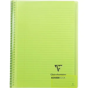 Clairefontaine Cahier Protège-cahier Koverbook Spirale Polypro A4 160p Ligné+Marge coloris Aléatoire pas cher