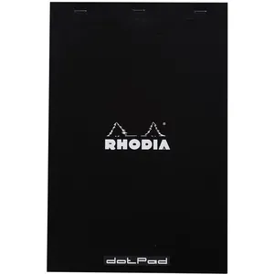 Rhodia dotPad BLACK N°19 21x31,8cm 80F agrafées 80g | matrice points 5mm pas cher