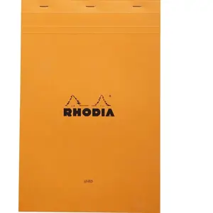 Bloc agrafé 80 feuillets Rhodia N°19 LM Orange pas cher