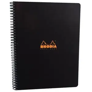 Rhodia Note Book Classic Reliure Intégrale 22,5x29,7 5/5cm 160 pages Détachable Couverture Noire pas cher