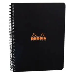Rhodia Note Book Classic Reliure Intégrale 16x21 5/5 160 pages Détachable Couverture Noire pas cher