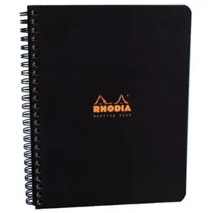 Rhodia Meeting Book Classic Reliure Intégrale 22,5x297 160 pages Imprimées Détachables Couverture Noire pas cher