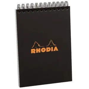 RHODIA BLOC N16SP A6 Q5 NOIR 80F pas cher