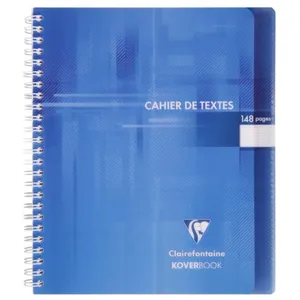 Cahier de textes à reliure intégrale de 148 pages Clairefontaine 17 x 22 cm Modèle aléatoire pas cher
