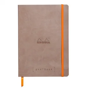 Rhodia Carnet d'organisation "Goalbook" - A5 - 240 pages - Dot - Taupe pas cher