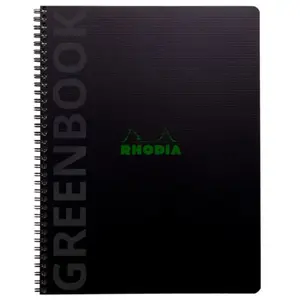 Cahier A4 Clairefontaine Rhodiactive Greenbook recyclé et recyclabe av... pas cher