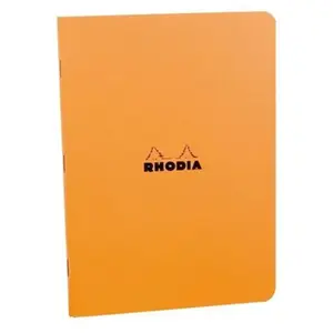 Cahier Rhodia Classic Orange, 14,8x21, Ligné, 96 pages pas cher