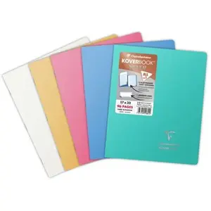 Cahier grand format Clairefontaine Koverbook A5 96 pages 24 x 32 cm SY Argent pas cher