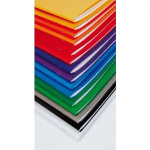 Clairefontaine - 981414c - Cahier avec rabat polypropylène transparent - 24 x 32 - 96 pages séyès - Couverture rouge pas cher