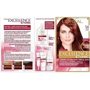 Comparateur de prix : L'Oréal Excellence Crème Reflets - 5.6 Châtain Clair Auburn - L'oréal