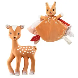 Sophie de Giraf Fanfan het Hertje Cadeauset - Inclusief Bijtspeeltje en Zacht Knuffeldoekje - Perfect Kraamcadeau voor Baby's pas cher