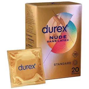 Durex Préservatifs Nude Sans Latex - 20 Préservatifs Sensation Peau Contre Peau pas cher