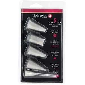 Comparateur de prix : Lot de 5 douilles inox assorties pour poche a dresser - de buyer