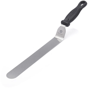 De Buyer - Spatule pâtissière coudée en acier inoxydable FKOfficium - 25 cm -, Noir pas cher