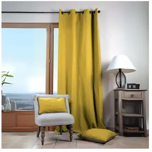 Lovely Casa Duo UNI Rideau 135X240 CM, Moutarde, 135 x 240 cm pas cher