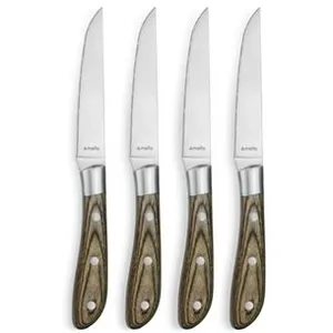 Achille - Coffret 4 couteaux steak bois de pakka pas cher