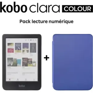 Liseuse eBook KOBO Clara Colour BK + étui basic bleuVendu parboulanger