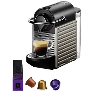 Krups Machine à café Nespresso Pixie , XN304T10, Electric Titan pas cher