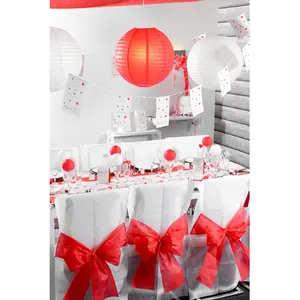 10 Boule papier mariage 50cm rouge Lot de 1 lanterne 50cm rouge pas cher