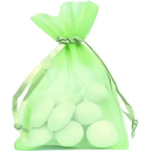 SANTEX Sac de 10 sachets Organza pour dragées Vert pas cher