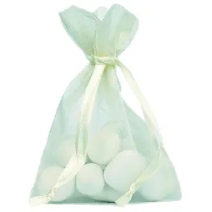 SANTEX Sac de 10 sachets Organza pour dragées Ivoire pas cher