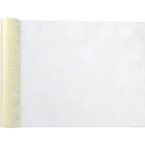 Santex Tafelloper op rol - ivoor wit - 30 cm x 10 m - non woven polyes... pas cher