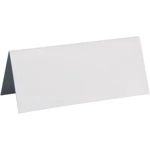 Marque-place en carton SANTEX - Blanc - 10 pièces - 3 x 7 cm pas cher