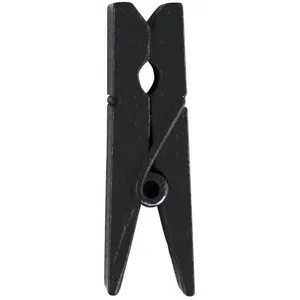 Mini pince en bois - SANTEX - Sachet 24 pièces - Noir - Bois - Pour dé... pas cher