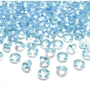 Merkloos / Sans marque Santex Hobby/decoratie nep diamantjes/steentjes - 50x - turquoise blauw - klein - D1,2 x H0,7 cm pas cher