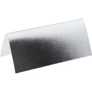 Santex naamkaartjes/plaatskaartjes metallic - Bruiloft - zilver - 10x stuks - 7 x 3 cm pas cher