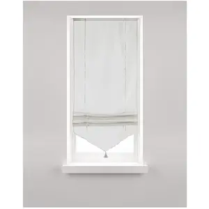 Linder 0171 /10/338 Store Pointe Relevable Aspect Lin Blanc Passe Tringle 73 x 165 cm