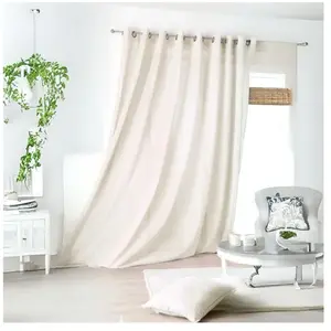 LINDER Voilage Grande Largueur - - Effet Mousseline Blanc 300x240 cm pas cher