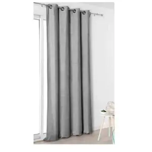 HOME MAISON Rideau Occultant Vert émeraude - Aspect Velours Uni - 140 x 245 cm pas cher