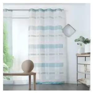 Linder Voilage à Oeillets, Bleu, 140x255 pas cher