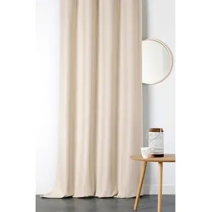 Linder - Rideau à galon fronceur obscurcissant Boréal blanc 140 x 260 cm - Blanc pas cher