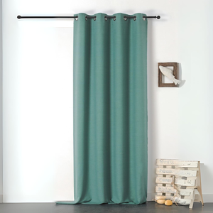 Linder - Rideau à ?illets canon de fusil en 100% lin Libeccio bleu canard 135 x 255 cm - Bleu pas cher