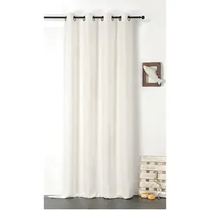 Linder - Rideau à ?illets canon de fusil en 100% lin Libeccio blanc 13... pas cher