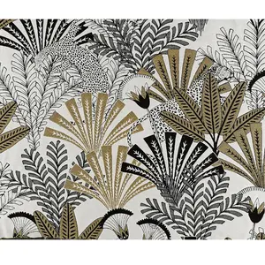 LINDER Rideau tamisant au style égyptien Jaune Ocre 140x240 cm pas cher