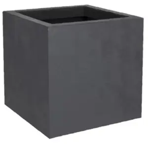 Pot CarrÃ© Basalt'up - 21 L - Gris Anthracite Eda Plastiques
