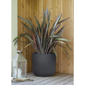 Pot Rond Basalt'up - 32,5 L - Gris Anthracite Eda Plastiques