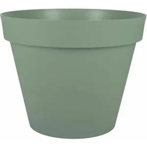 Pot De Fleurs Rond En Plastique Eda Toscane Vert Laurier - Ã 60 Cm