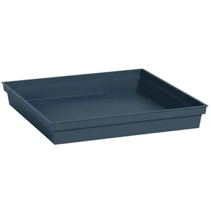 Soucoupe Carrée - EDA - Toscane - 40 cm - Pour Pot 50 cm réf. 013648 - 40 x 40 x H. 59 cm - Bleu Jean pas cher