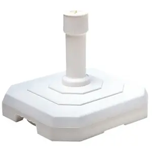 EDA PLASTIQUE Pied de parasol béton carré - Blanc - 25kg pas cher