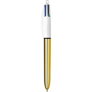 Stylo bic 4 Couleurs GOLD - BIC - Bille - Moyenne - Adulte - Mixte pas cher