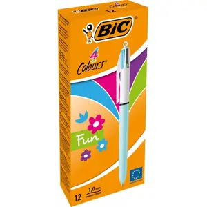 Stylo à bille Bic 4 Couleurs Fun Modèle aléatoire pas cher