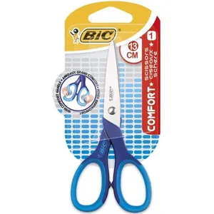 BIC Ciseaux Comfort Standard - 16 cm - Noir et bleu